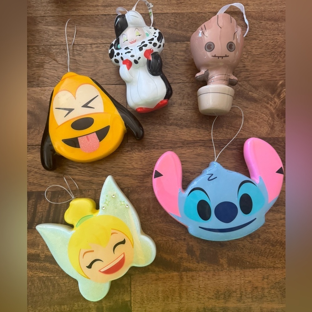 Disney Christmas Character Ornament set of 5